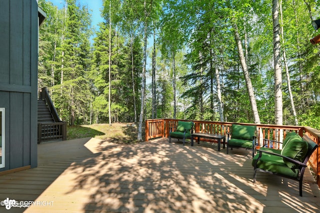 17001 Yellowstone Dr, Eagle River, AK 99577 - view of wooden terrace