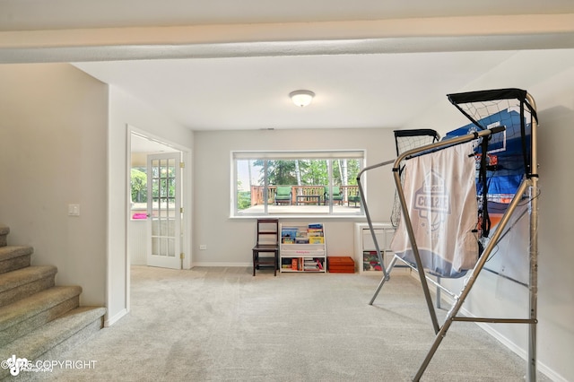 17001 Yellowstone Dr, Eagle River, AK 99577 - rec room with carpet floors and baseboards