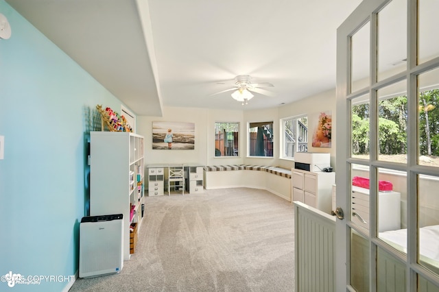 17001 Yellowstone Dr, Eagle River, AK 99577 - playroom featuring ceiling fan and carpet floors