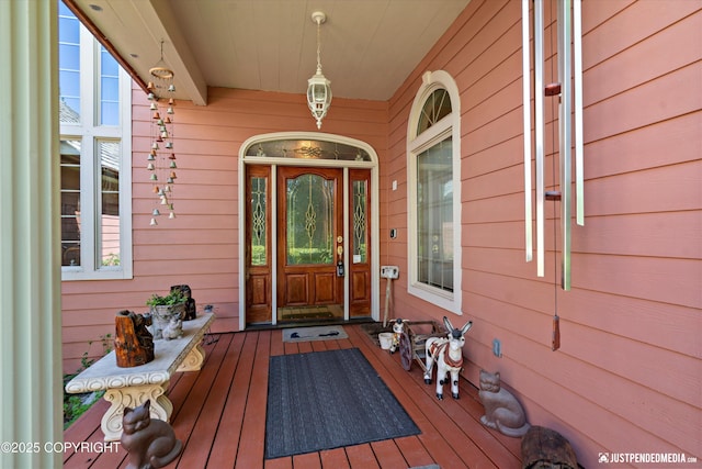 2215 S Austin Cir, Palmer, AK 99645 - doorway to property featuring covered porch