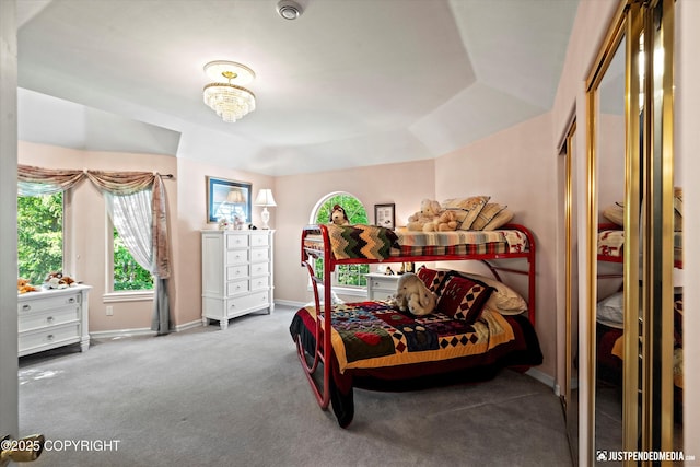 2215 S Austin Cir, Palmer, AK 99645 - bedroom featuring multiple windows, carpet flooring, and a closet