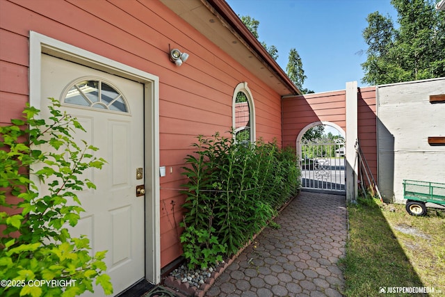 2215 S Austin Cir, Palmer, AK 99645 - doorway to property featuring a gate