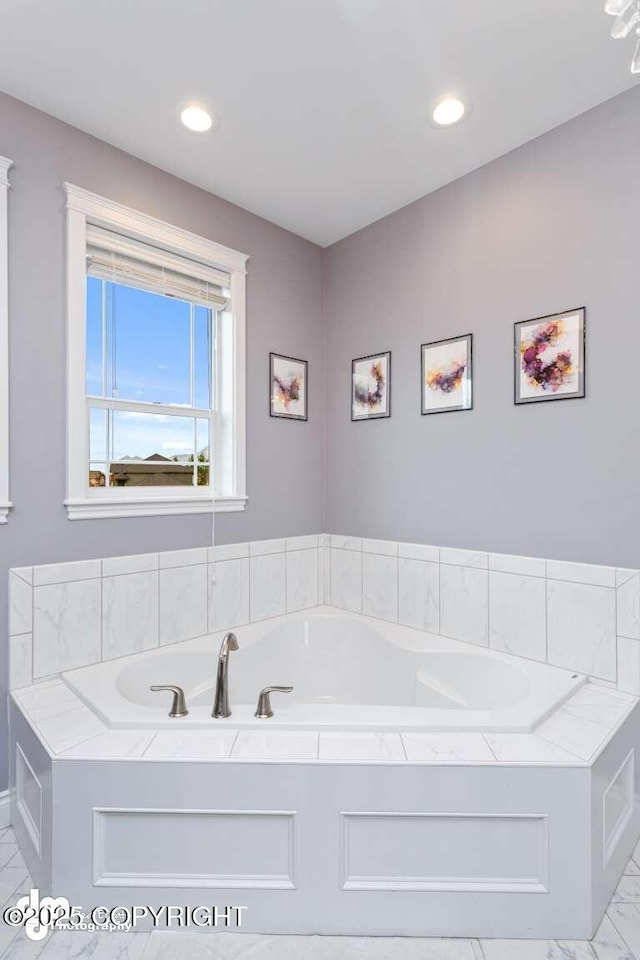 5044 E Loft Cir, Wasilla, AK 99654 - bathroom with a garden tub and recessed lighting