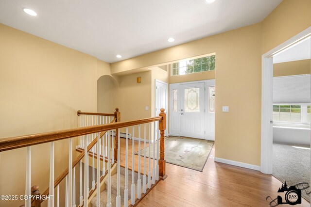 3474 E Wanamingo Dr, Wasilla, AK 99654 - foyer featuring recessed lighting and wood finished floors