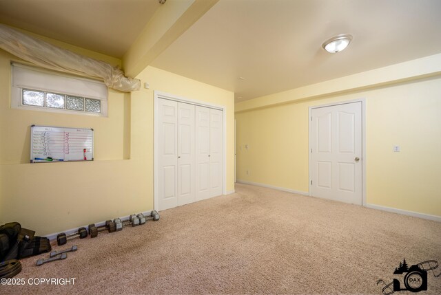 3474 E Wanamingo Dr, Wasilla, AK 99654 - unfurnished bedroom featuring carpet flooring and a closet