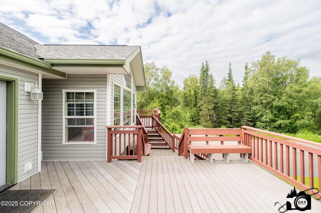 3474 E Wanamingo Dr, Wasilla, AK 99654 - view of wooden terrace