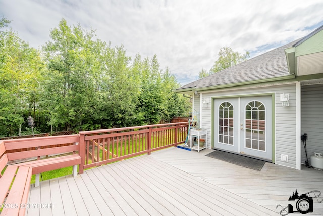 3474 E Wanamingo Dr, Wasilla, AK 99654 - deck featuring french doors
