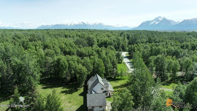 1101 E Dan St, Wasilla, AK 99654 - drone / aerial view of a heavily wooded area and mountains