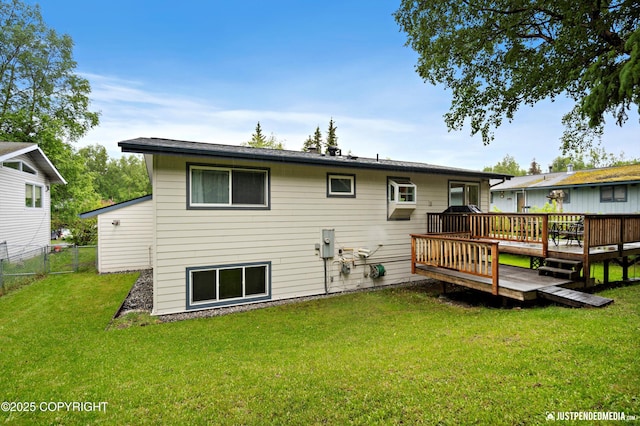 811 Bounty Dr, Anchorage, AK 99515 - rear view of house with a deck