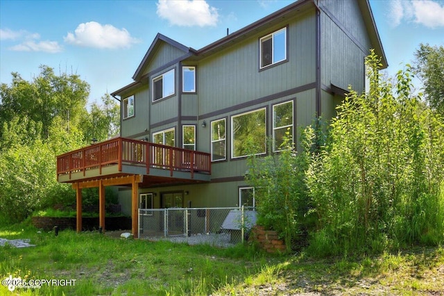 4920 W Fairview Loop, Wasilla, AK 99654 - rear view of property featuring a deck