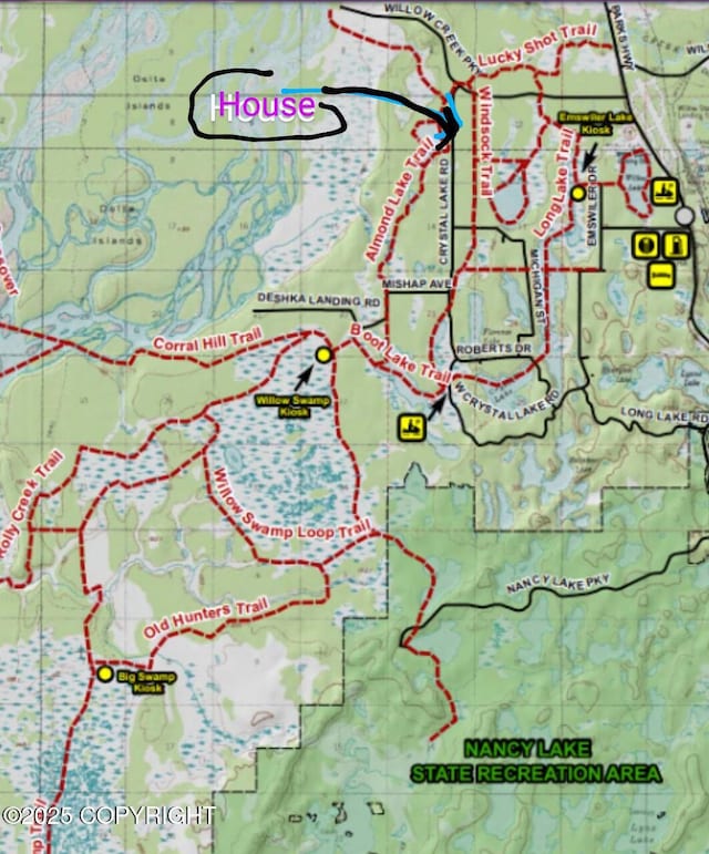 14617 N Crystal Lake Rd, Willow, AK 99688 - map / location of property area