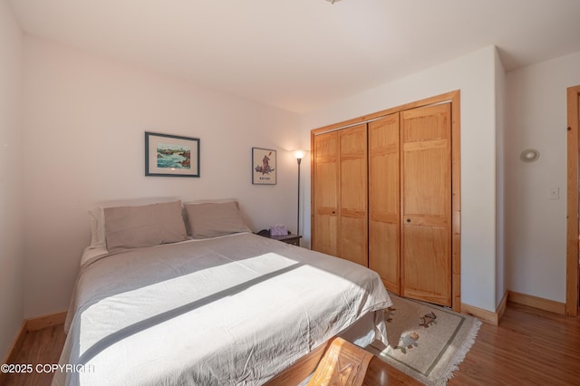 2032 Horizon Ct, Homer, AK 99603 - bedroom featuring light wood-style floors, a closet, and baseboards