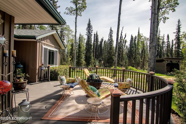 38686 Hart Ct, Soldotna, AK 99669 - view of wooden deck