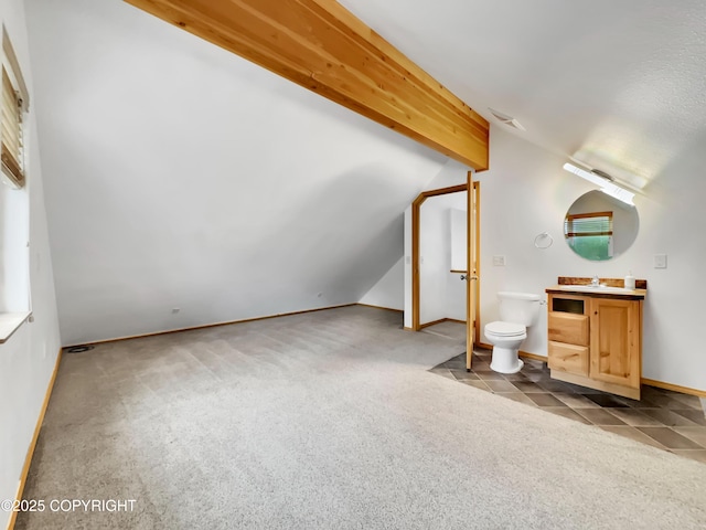 26839 S Talkeetna Spur Rd, Talkeetna, AK 99676 - bonus room featuring baseboards, carpet floors, and tile patterned floors