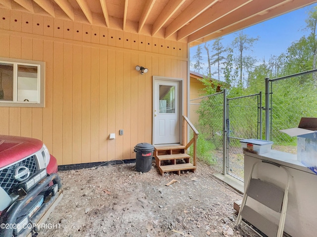 26839 S Talkeetna Spur Rd, Talkeetna, AK 99676 - doorway to property featuring a gate