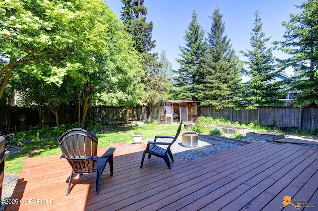 3941 Eric Cir, Anchorage, AK 99507 - wooden terrace featuring a fenced backyard