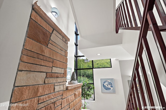 9900 Hillhaven Cir, Anchorage, AK 99507 - staircase with a high ceiling
