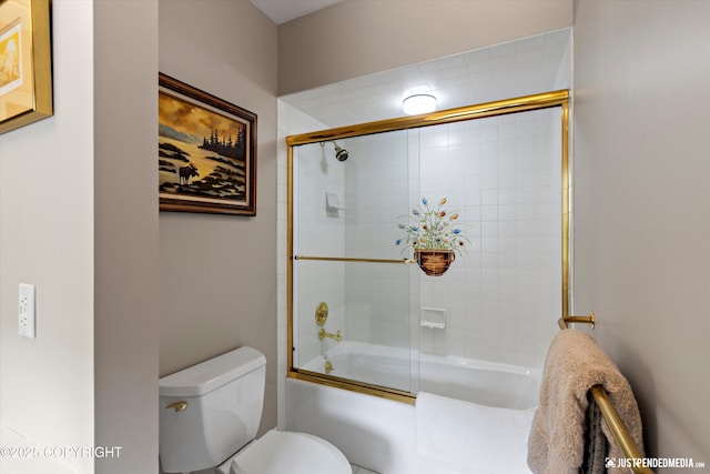 9900 Hillhaven Cir, Anchorage, AK 99507 - full bath with toilet and shower / bath combination with glass door