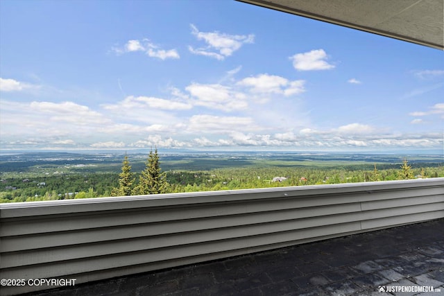 9900 Hillhaven Cir, Anchorage, AK 99507 - balcony featuring a forest view