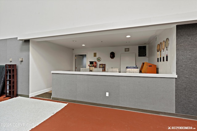 9900 Hillhaven Cir, Anchorage, AK 99507 - kitchen with recessed lighting and finished concrete floors