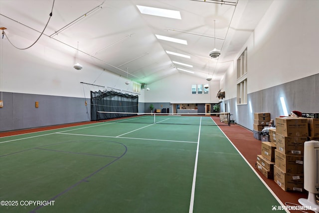 9900 Hillhaven Cir, Anchorage, AK 99507 - view of tennis court featuring community basketball court