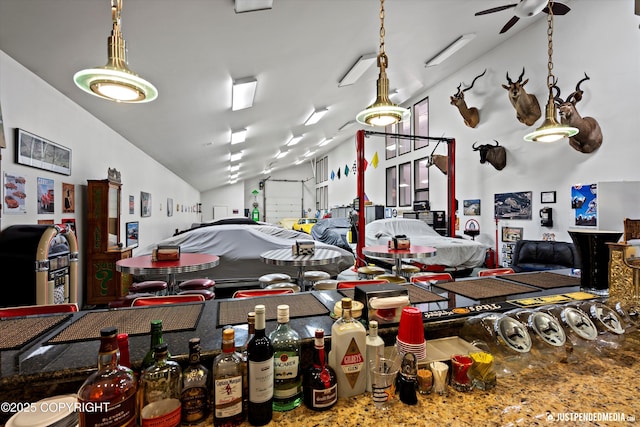 9900 Hillhaven Cir, Anchorage, AK 99507 - garage with a ceiling fan