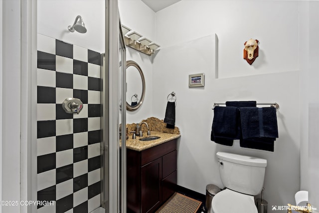 9900 Hillhaven Cir, Anchorage, AK 99507 - bathroom with vanity and a shower