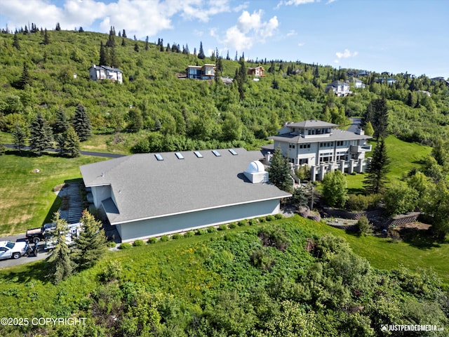9900 Hillhaven Cir, Anchorage, AK 99507 - view of subject property with a heavily wooded area
