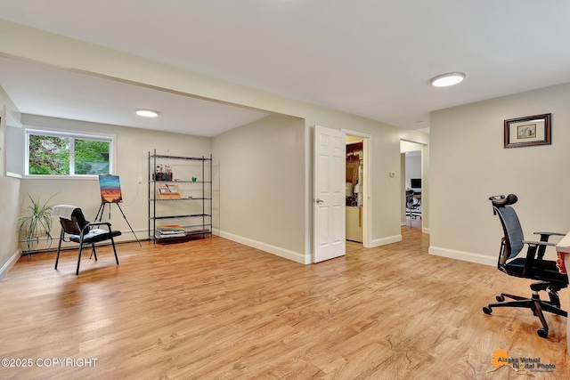 3868 Shannon Cir, Anchorage, AK 99508 - home office featuring light wood-style flooring and baseboards