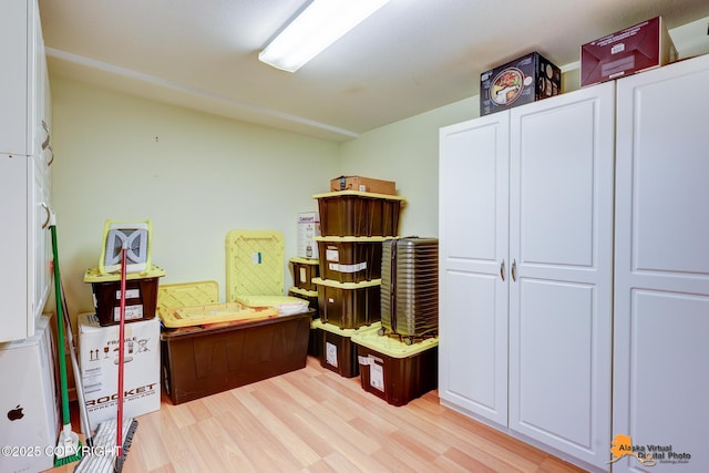 3868 Shannon Cir, Anchorage, AK 99508 - miscellaneous room with light wood-style floors