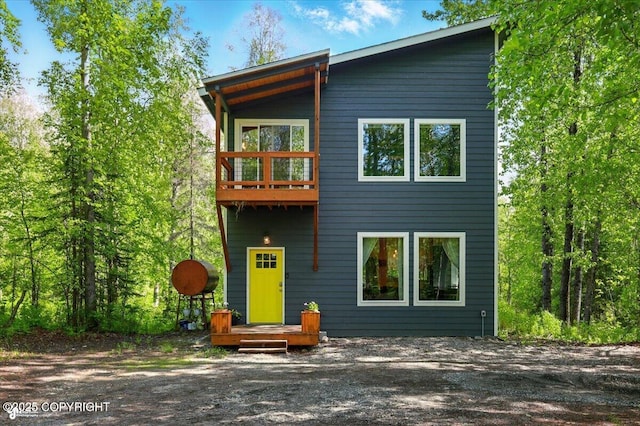 23069 Christiansen Lake Rd, Talkeetna, AK 99676 - back of house with a balcony