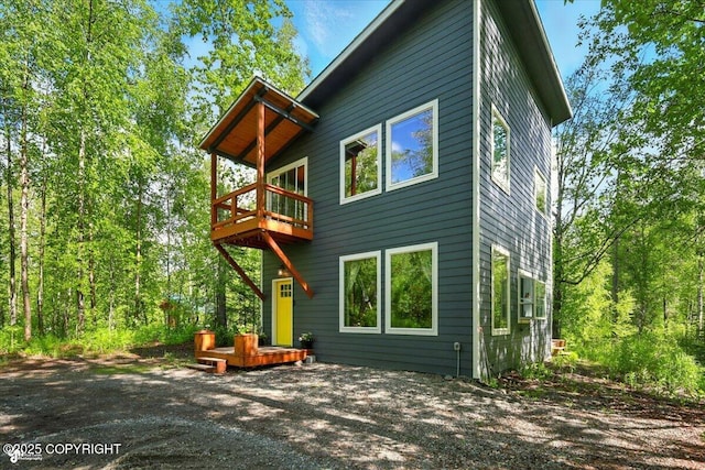 23069 Christiansen Lake Rd, Talkeetna, AK 99676 - back of property featuring a balcony