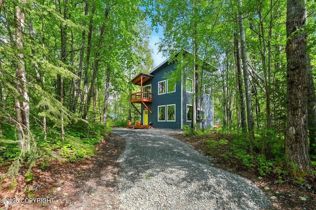 23069 Christiansen Lake Rd, Talkeetna, AK 99676 - view of front facade with a deck