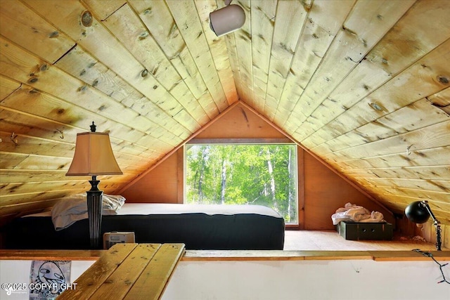 23069 Christiansen Lake Rd, Talkeetna, AK 99676 - additional living space with wooden ceiling and lofted ceiling