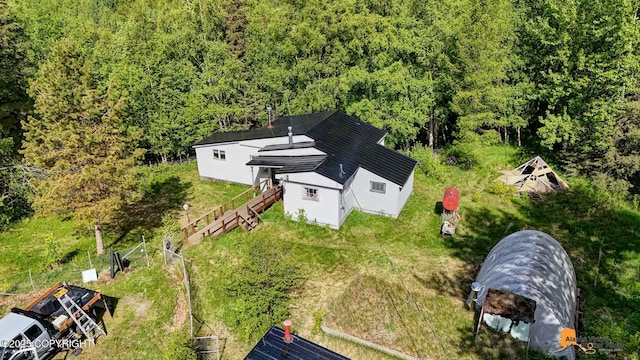 3151 E 151st Ave, Anchorage, AK 99516 - view from above of property with a heavily wooded area