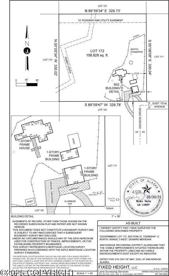 3151 E 151st Ave, Anchorage, AK 99516 - survey map / technical document