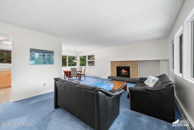 3750 Winterset Dr, Anchorage, AK 99508 - living area featuring a baseboard radiator and carpet flooring