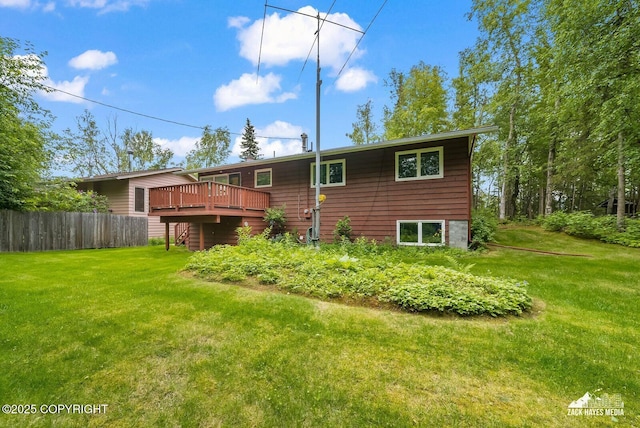 3750 Winterset Dr, Anchorage, AK 99508 - back of property featuring a wooden deck and stairs