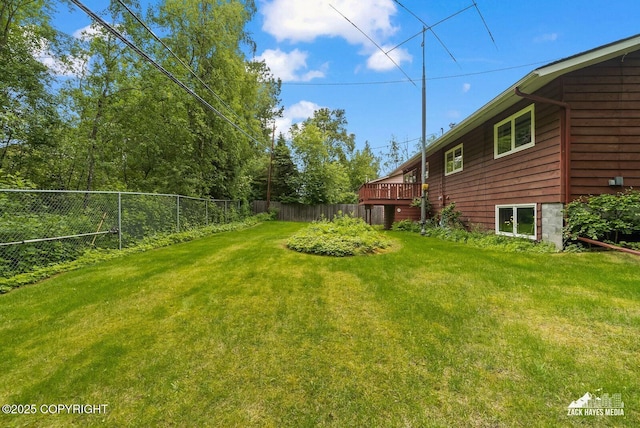 3750 Winterset Dr, Anchorage, AK 99508 - view of yard featuring a wooden deck