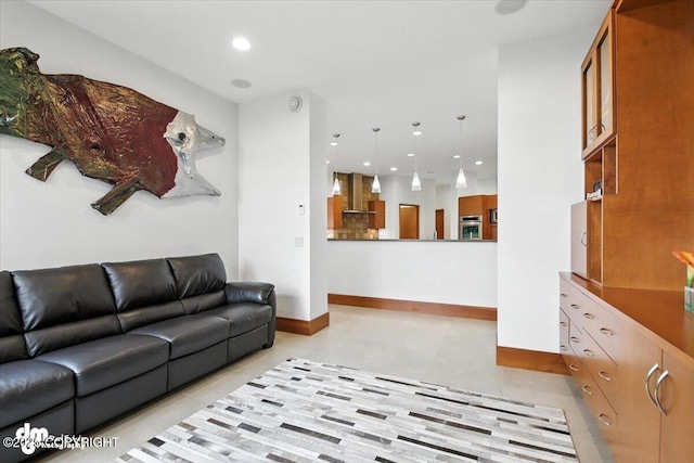 10500 Blackwolf Cir, Anchorage, AK 99507 - living area with recessed lighting and baseboards