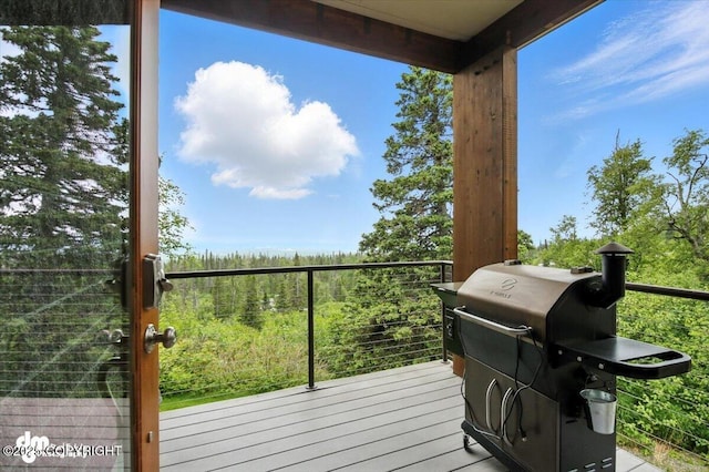 10500 Blackwolf Cir, Anchorage, AK 99507 - wooden terrace with grilling area