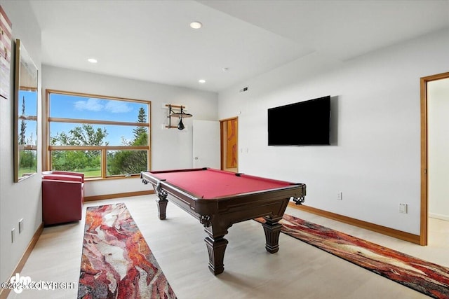 10500 Blackwolf Cir, Anchorage, AK 99507 - game room featuring pool table and recessed lighting