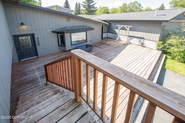 4530 Macalister Dr, Anchorage, AK 99502 - view of wooden terrace