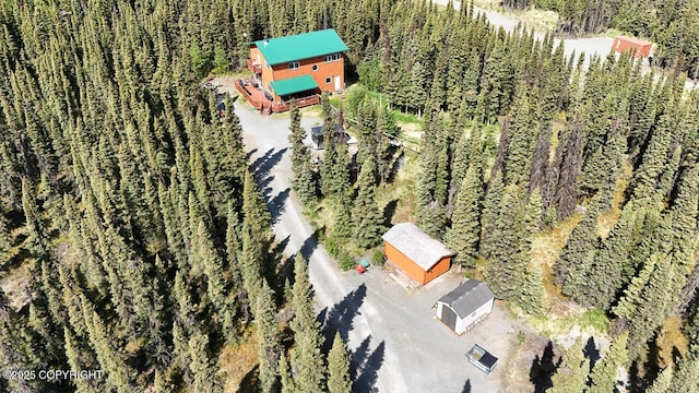 33426 Mid River Ave, Soldotna, AK 99669 - aerial view of property and surrounding area featuring a forest