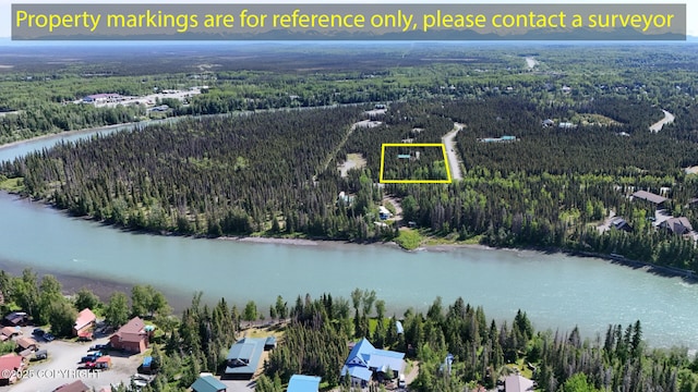 33426 Mid River Ave, Soldotna, AK 99669 - aerial view of property's location with property boundaries highlighted and a nearby body of water