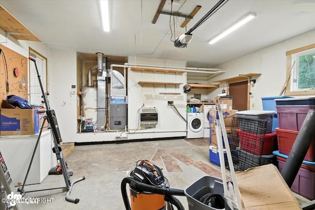 1940 E Caribou Loop, Wasilla, AK 99654 - exercise area featuring separate washer and dryer and heating unit