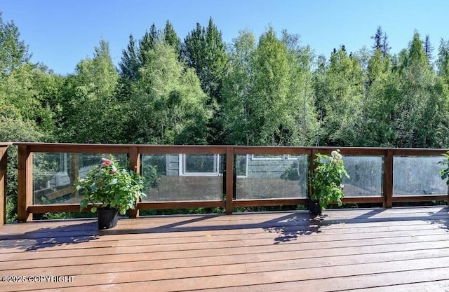2551 Lahonda Dr, Anchorage, AK 99517 - view of wooden deck