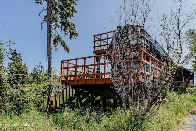 45638 Back Troll, Kenai, AK 99611 - rear view of house with a deck and stairs