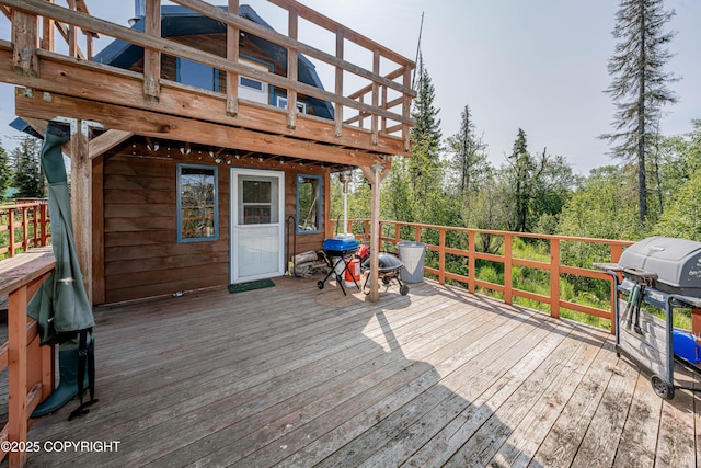 45638 Back Troll, Kenai, AK 99611 - wooden deck with area for grilling