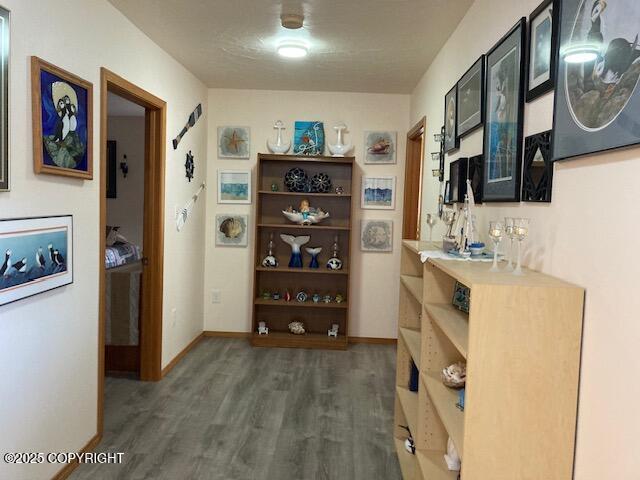 50470 Maranatha Ln, Nikiski/North Kenai, AK 99611 - hall featuring wood finished floors and baseboards
